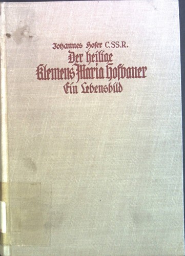 Der heilige klemens - klemens, maria