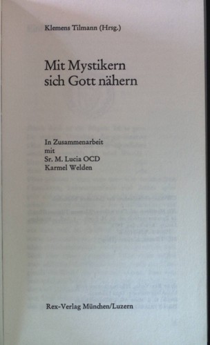 Mit mystikern sich - sich, gott